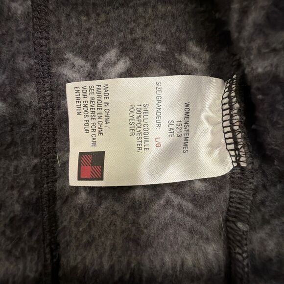 Woolrich Andes Fleece Grey Printed Zip Up Jacket Women Size Large, navaho print - Picture 6 of 7
